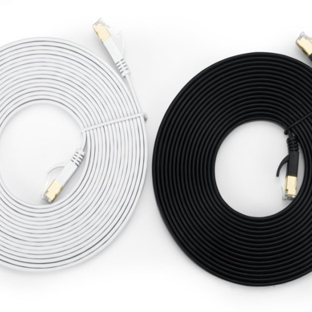 Lan Cable Gaming - Wytrzymały płaski kabel sieciowy Cat7 10Gbps