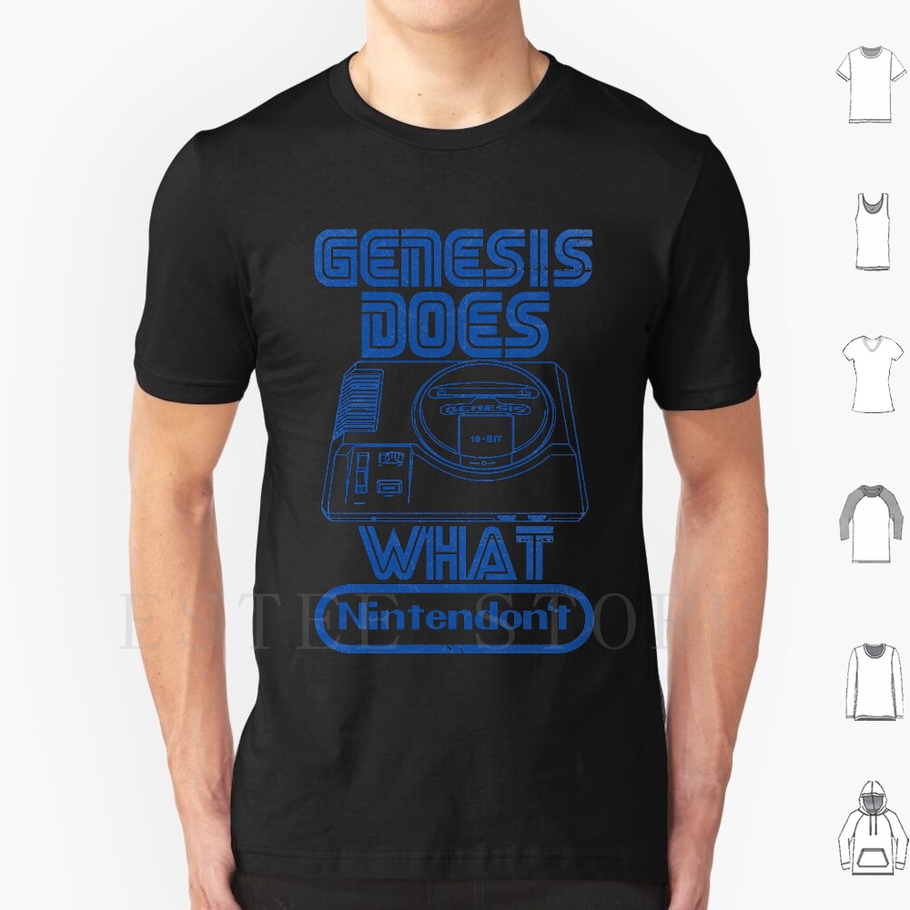 Gaming Console Genesis - Koszulka Męska Bawełniana 6XL Logo Megadrive