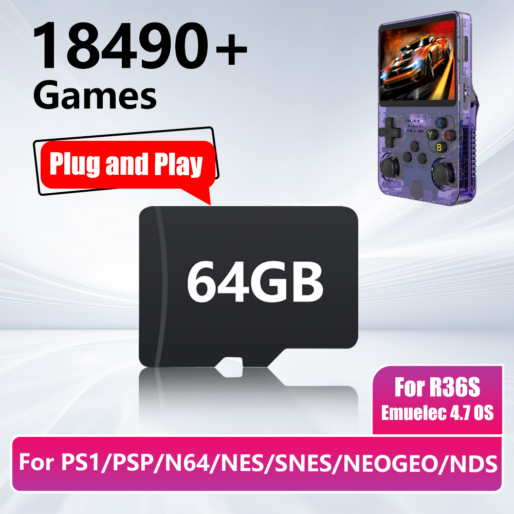Gaming Console R36S - Karta do gier 64GB do konsoli