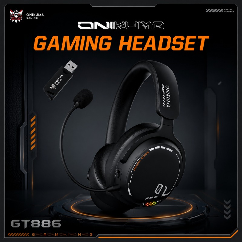 Gaming Console Apple - ONIKUMA GT886 Gaming Headset Bezprzewodowe słuchawki