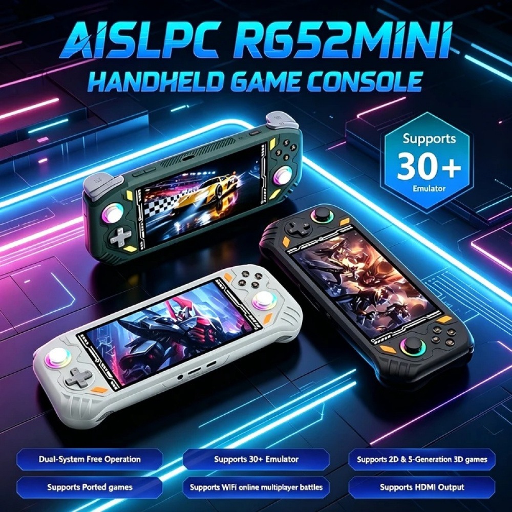 Q21 Gaming Console - RG52 Mini Retro Przenośna Konsola do