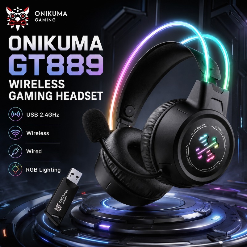Słuchawki gamingowe ONIKUMA GT – Gaming Console Apple recenzja i cena