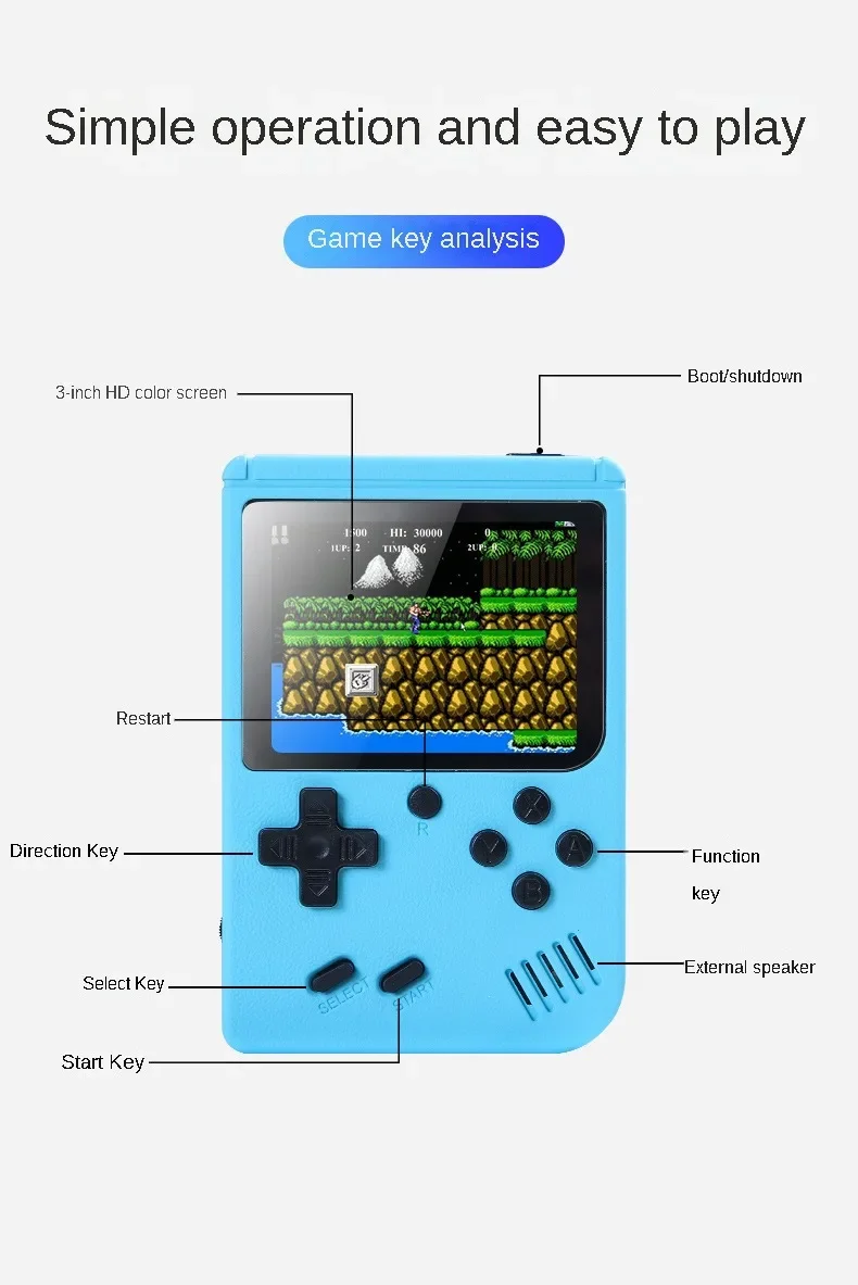 Wbudowane ponad 500 klasycznyc – Gaming Console For Kids recenzja i cena