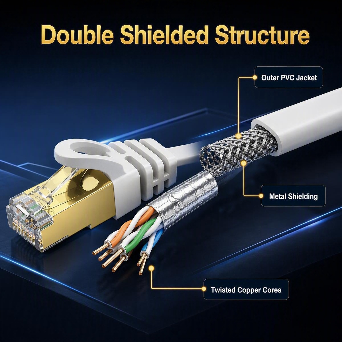 Płaski kabel Ethernet Cat7 10G – Lan Cable Gaming recenzja i cena